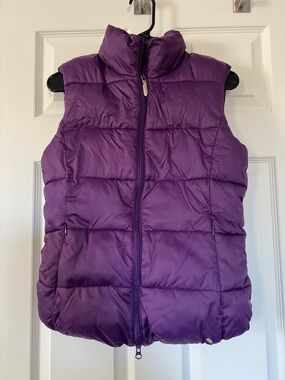 BMW Purple Quilted Puffer Vest - Sleeveless Zip Front